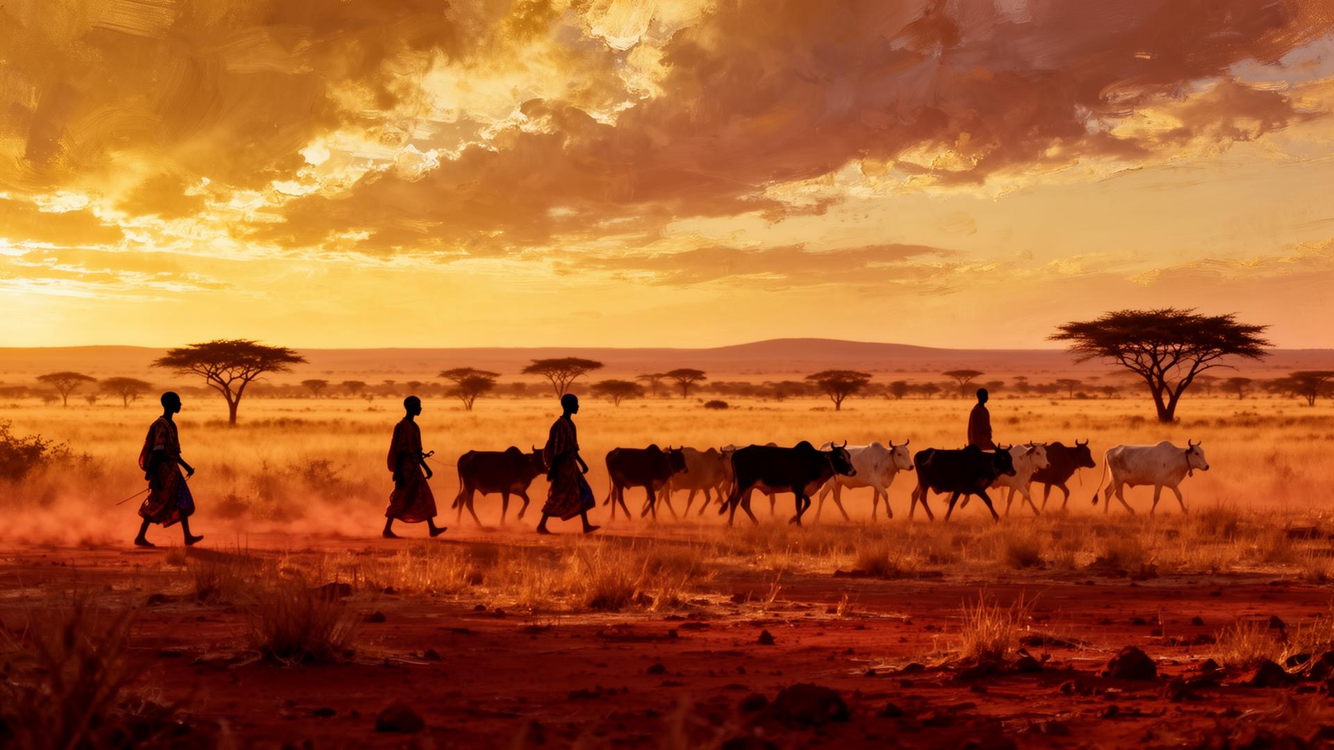 Bergers Peuls dans le Sahel